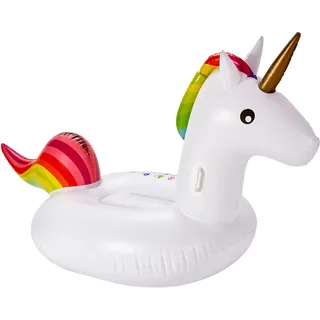 Bramble - XXL Aufblasbarer Einhorn Schwimmring Schwimmtier Luftmatratze, 200x100x90cm - Pool & Strand - Robust & Einfach Aufzublasen