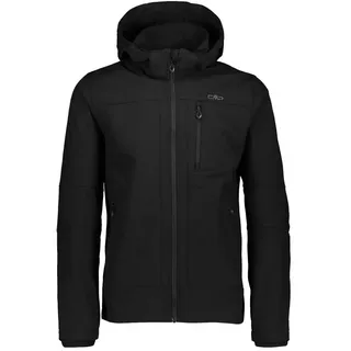 CMP - Herren-Softshelljacke mit abnehmbarer Kapuze, Schwarz, 52
