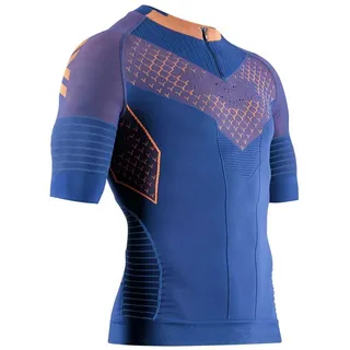 X-Bionic Laufshirt Twyce Race Shirt (enganliegend) Kurzarm dunkelblau/orange Herren