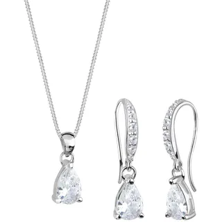 Elli Tropfen Zirkonia 925 Sterling Silber Schmuck-Set Damen