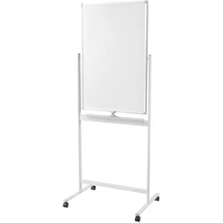 LogiLink EO0063 - Whiteboard/Tafel, 2-seitig beschreibbar, 60 x 90 cm, auf Rollen, Aluminiumrahmen