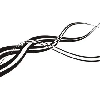 INDIGOS WG10219-61 Wandtattoo w219 Tribal Blume Pflanze Wandaufkleber 80 x 43 cm, grün