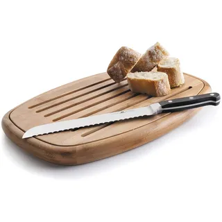 Lacor Ovale Brot Schneidebrett Bambus 1-tlg. 40 x 27 x 3 cm Braun
