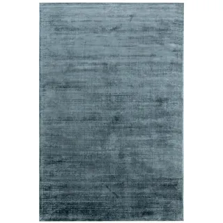 benuta Pure Viskoseteppich Nova Blau 120x170 cm , Textil , Beton Optik , Rechteckig , 120x170 cm , für Fußbodenheizung geeignet , Teppiche und Böden, Teppiche