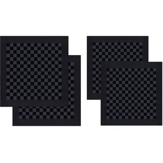 DDDDD »Barbeque« Combiset: 2 Küchentücher & 2 Geschirrtücher, schwarz