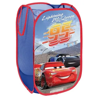 Superdiver - Faltbarer Lightning McQueen-Korb - Offizielle Lizenz von Cars Disney Pixar - Ideal zur Aufbewahrung von Spielzeug und Kleidung - 36x36x58 cm - Leicht und kompakt - Perfekt für Kinder.