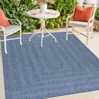 Zagora Drax teppich indoor/outdoor rechteckig 240x340cm blau - Blau