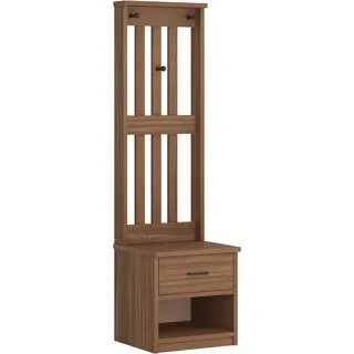 Garderobenständer SANDNES 45x40x159,5 cm Massivholz Kiefer - Braun, Bunt