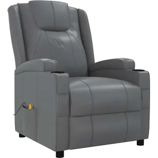 vidaXL Massagesessel Anthrazit Kunstleder - Grau