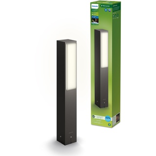 Philips Outdoor Ultra-Efficient Stratosphere Sockelleuchte 3.8W, 4000K kühlweißes Licht, IP44 wetterfest, anthrazit