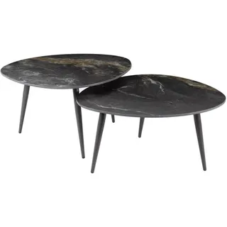 KAWOLA Couchtisch PONTE Set 2-tlg. Keramik oval