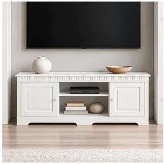 OTTO home Lisa Lowboard 175 x 55 cm Weiß Massivholz