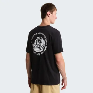 T-Shirt THE NORTH FACE "M MONTE REGULAR SHORT SLEEVE TEE-GRAPHIC", Herren, Gr. M, tnf schwarz, Obermaterial: 60% Baumwolle, 40% Polyester, Shirts T-Shirt, normale Passform, kurze Ärmel, für Sport und Outdoor