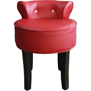 Casa Padrino Designer Hocker Boston Schwarz/Schwarz mit Bling Bling Steinen -  Barock Schminktisch Stuhl - Schwarz