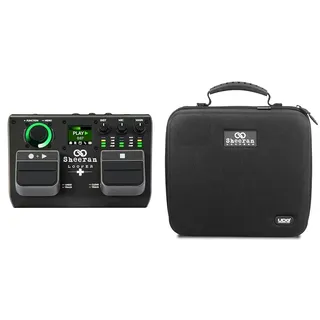 SHEERAN LOOPER + Dual Track Pedal für Gitarre, Bass, Keyboard, Vocals und mehr, mit 128 Loops Speicher, 4 Looping Modi, LED-Display und Audiointerface und Hardcase
