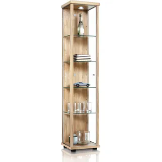 K-Möbel Glasvitrine 176 x 37 x 33 cm Braun