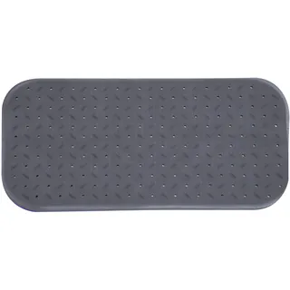 MSV Premium Duschmatte Badematte Badewannenmatte Badewanneneinlage antibakteriell rutschfest mit Saugnäpfen-Grau-duftet nach Rosen-ca. 36 x 97 cm-waschbar bei 60° Grad, Grey