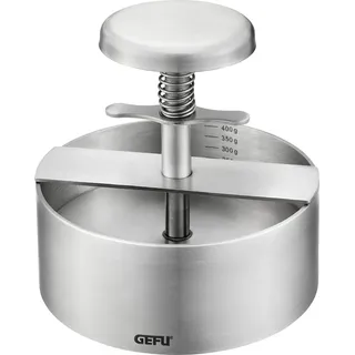 GEFU Burgerpresse 14 cm Edelstahl grau
