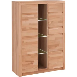 OTTO home Highboard 90 x 125 x 35 cm Beige / Braun