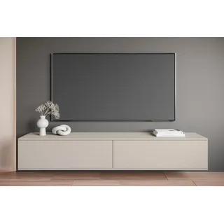 Lowboard OTTO HOME "Kenia", kaschmir, B:180cm H:32cm T:32cm, FSC-zertifizierter Holzwerkstoff, Sideboards, Lowboard, 2 Klappen – flexibel hängend oder stehend montierbar