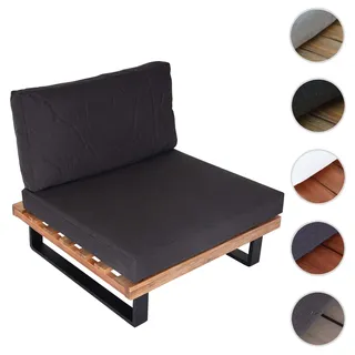 Lounge-Sessel HWC-H54, Garten-Sessel, Spun Poly Akazie Holz FSC®-zertifiziert Aluminium ~ hellbraun,