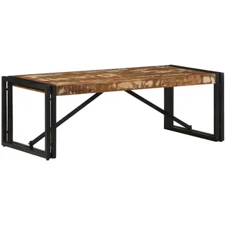 vidaXL Couchtisch Mehrfarbig 100x50x35 cm Altholz Massivholz