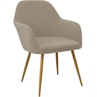 EBETA Bürostuhlbezug Schwingstuhlhussen Stuhlbezug Jacquard Stuhlabdeckung Stuhlhussen Elastisch Stuhlüberwürfe Hussen für Bürostuhl, Computerstuhl, Drehstuhl (Sandfarbe, 2 Stück)