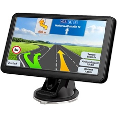 GPS Navigationsgerät für Auto LKW: 2023 Touchscreen 7 Zoll 8G 256M Navigationsgerät mit Sprachführung, Blitzerwarnung, lebenslange kostenlose Kartenaktualisierung, Schwarz