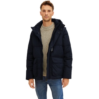 TOM TAILOR Herren Puffer Jacke mit Kapuze 1032491, 10668 - Sky Captain Blue, XL