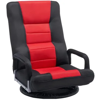 Vevor drehbarer Boden Gamingstuhl Rot/Schwarz