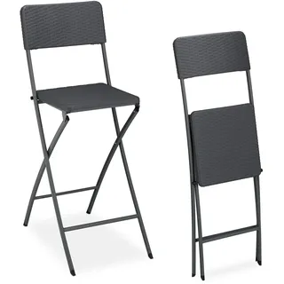Relaxdays Barhocker klappbar 115 x 44 x 63 cm Grau