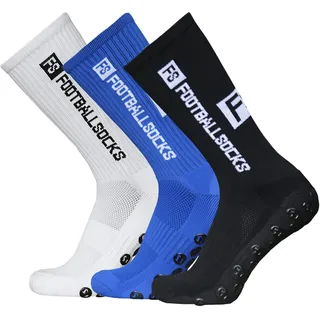Lixada Fußballsocken Kinder Herren Stutzen Stutzenstrumpf,Unisex Outdoor-Sport-Laufsocken Kompressionsstretch-Socken Sportliche Fußball-Fußball-Socken Anti-Rutsch-Socken mit Griffen,3/6 Paar(39-46)