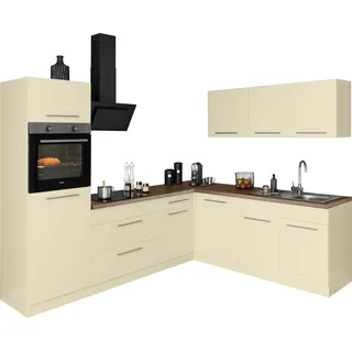 wiho Küchen Winkelküche »Unna« ohne E-Geräte, Stellbreite 260 x 220 cm, gelb