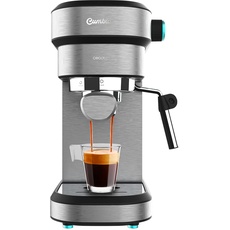 Cecotec Espressomaschine Cafelizzia 890 Grau. Espressos und Cappuccino, 1350 W, Thermoblock-System, 20 Bar Druck, Automatikmodus für 1-2 Kaffees, schwenkbares Dampfrohr, 1,2 Liter Kapazität