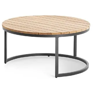 Niehoff Kaffeetisch Ø 80 cm Braun/Grau
