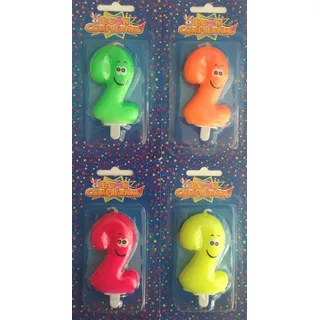 L'Arcobaleno di Nacar Giovana – Kerze Happy Birthday 2 verschiedene Farben, 1 Stück, COB169