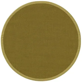 benuta Nest Sisalteppich Sana Grün ø 250 cm rund , Textil , Beton Optik , Rund , 250x250 cm , Gots , für Fußbodenheizung geeignet , Teppiche und Böden, Teppiche