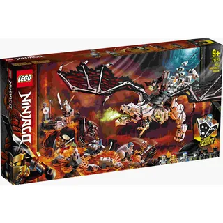 LEGO 71721 NINJAGO Drache des Totenkopfmagiers, 2-in-1 Bauset und Brettspiel mit Skelett-Rittern Minifiguren - Weiß, Dunkelgrau, Schwarz