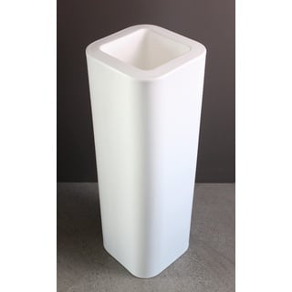 Kloris Pflanzkübel quadratische Säule 30 x 30 x 90 cm H Polyethylen weiß Tiefe 24 cm