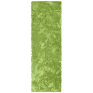 Hochflor-Läufer BRUNO BANANI "Dana Teppich, Kundenliebling" Gr. 12, grün (olivgrün), B:80cm H:30mm L:250cm, Kunstfaser, Teppiche, Hochflor-Läufer, Brücke, uni, weich, Mikrofaser, Diele, Flur, Wohnzimmer, Schlafzimmer