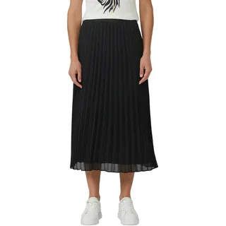 Faltenrock S.OLIVER BLACK LABEL, Damen, Gr. 36, schwarz, Web, Obermaterial: 100% Polyester. Futter: 100% Viskose, unifarben, normal 3/4-Länge, Röcke Faltenrock, mit elastischem Bündchen