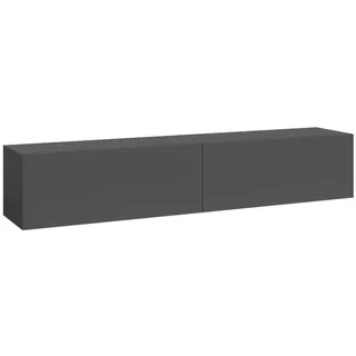 [en.casa] Evaton Hängelowboard 160 x 32 x 30 cm Dunkelgrau Holzwerkstoff