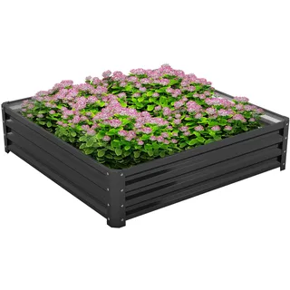 Outsunny Hochbeet 120 x 120 x 30 cm Grau