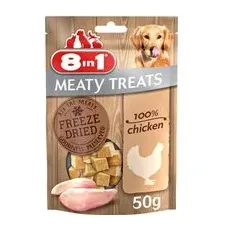 50g Piept de pui Meaty Treats 8in1 Snackuri câini