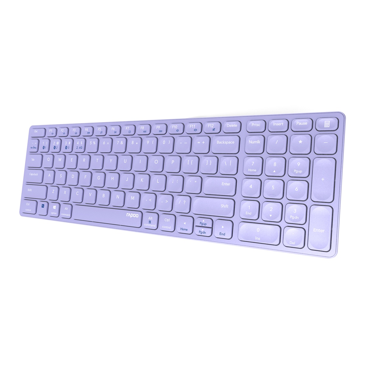 Bild von E9700M Multi-mode Wireless Ultra-slim Keyboard violett, USB/Bluetooth, DE (00215396)