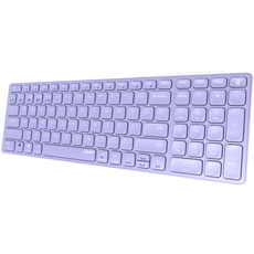 Bild von E9700M Multi-mode Wireless Ultra-slim Keyboard violett, USB/Bluetooth, DE (00215396)