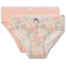Sanetta Mädchen-Slips (Doppelpack) Rosa | Hochwertige und nachhaltige Unterhose für Mädchen aus Baumwoll-Mix. Inhalt: 2er Set Unterwäsche für Mädchen 140