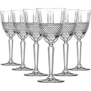 RCR Crystal Brillante Weingläser – 290 ml – 6er-Pack - Transparent