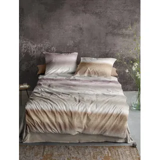 IRISETTE Bettwäsche Wave 155 x 220 cm Satin Rot Beere