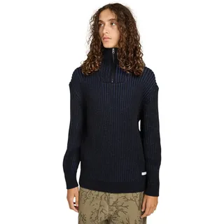 Wollpullover ELEMENT "2Tone Rib", Damen, Gr. M, eclipse navy, Obermaterial: 100% Walkfrottier;, Pullover Wollpullover